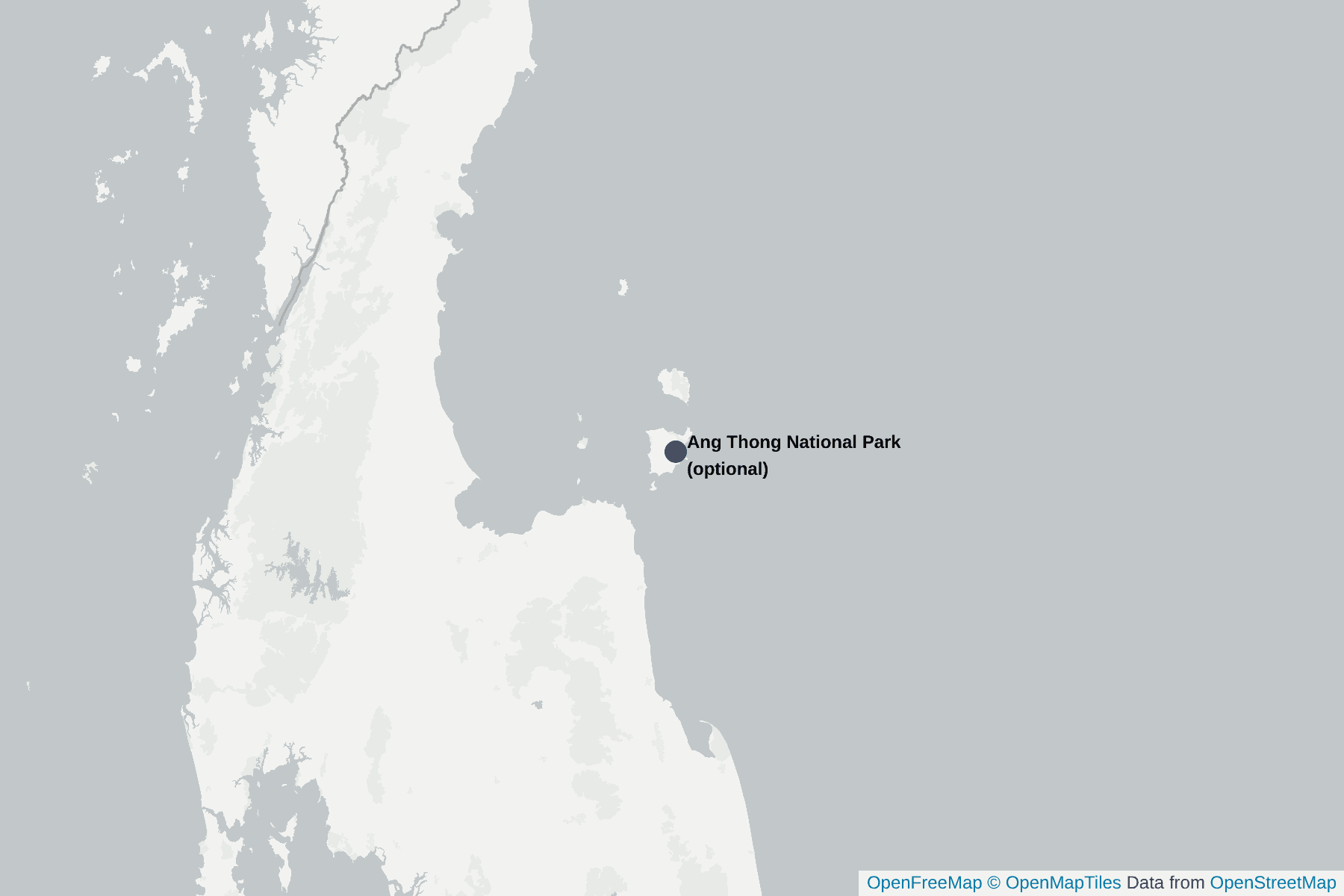 Carte de Ang Thong National Park (optional)